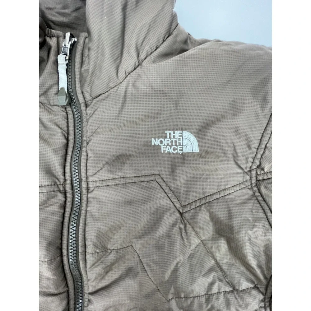The North Face Prodigy Windbreaker Jacket Mens Medium Brown Micro Check Full Zip